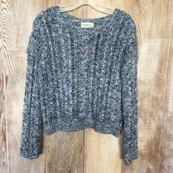 Denim & Supply Sweaters - Denim & Supply Blue Marled Pullover Sweater M